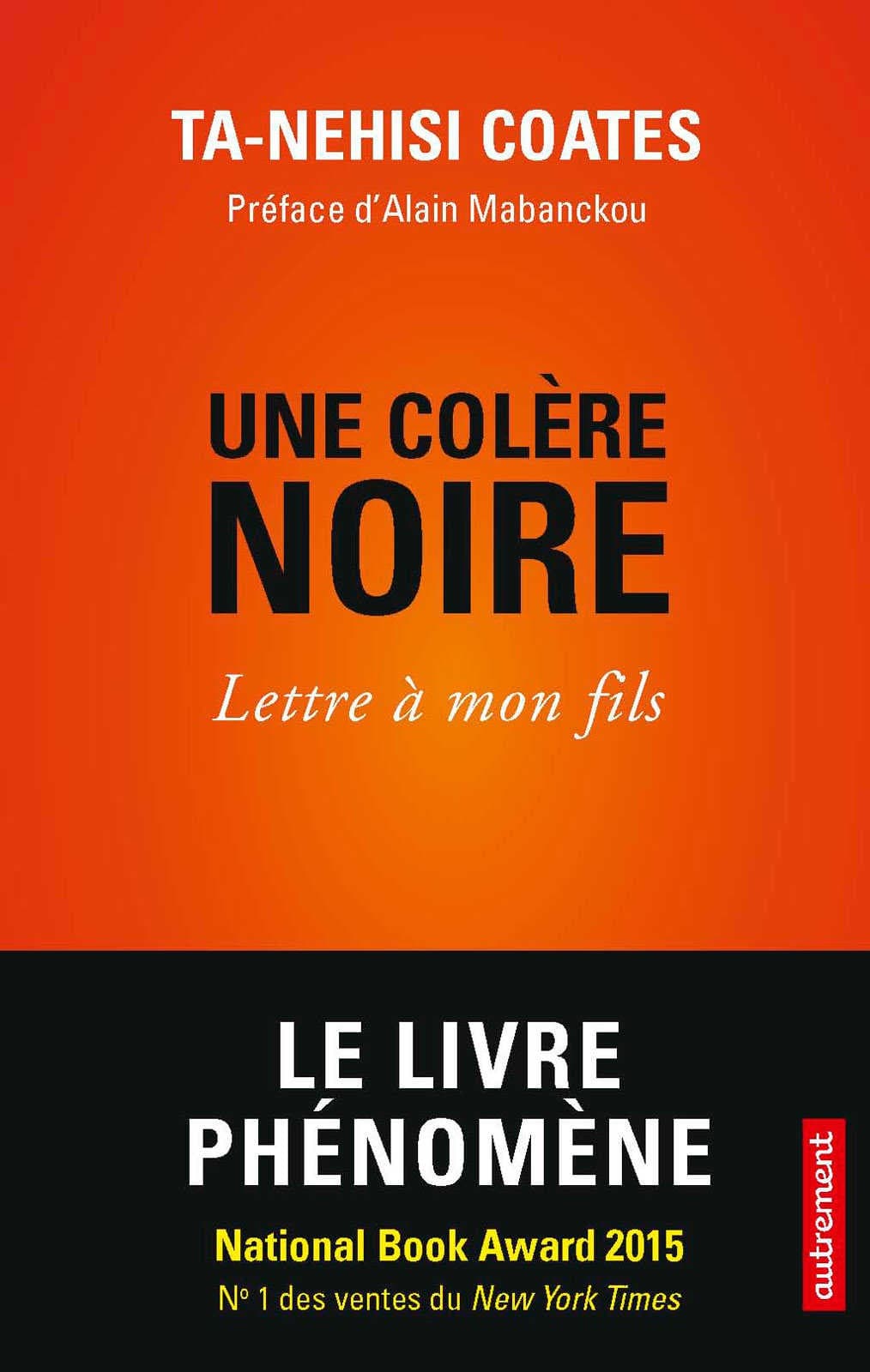 Couverture de « Une colère noire. Lettre à mon fils »