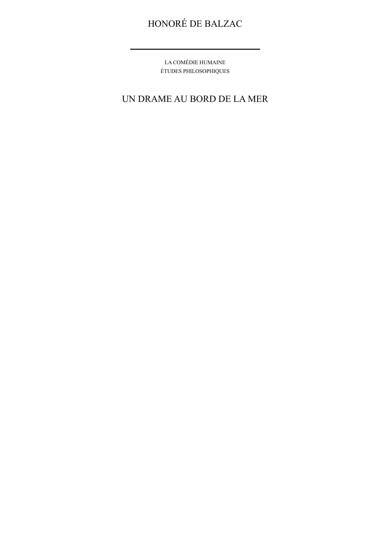 Couverture de « Un drame au bord de la mer »