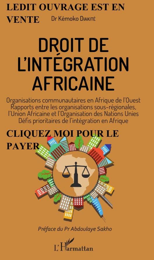 Couverture de « Droit de l'intégration Africaine »