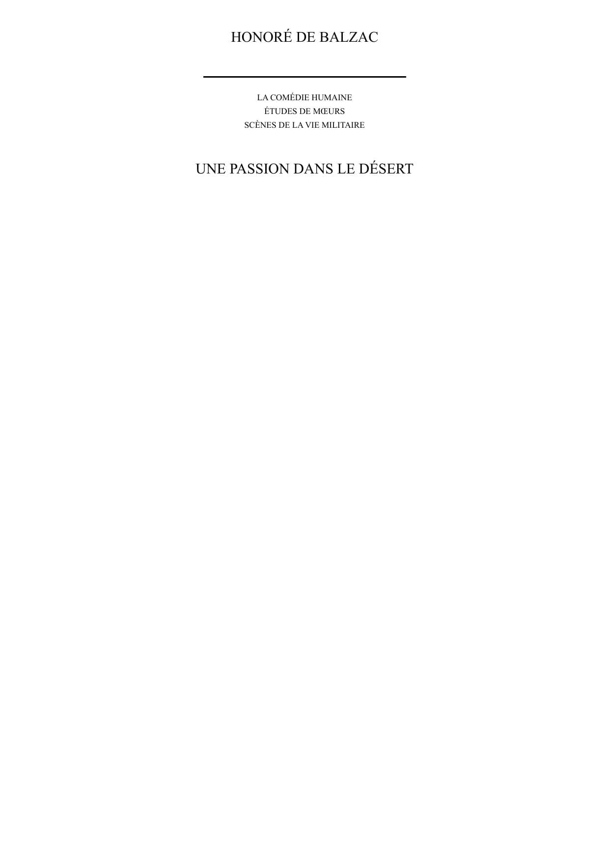 Couverture de « Une passion dans le désert »