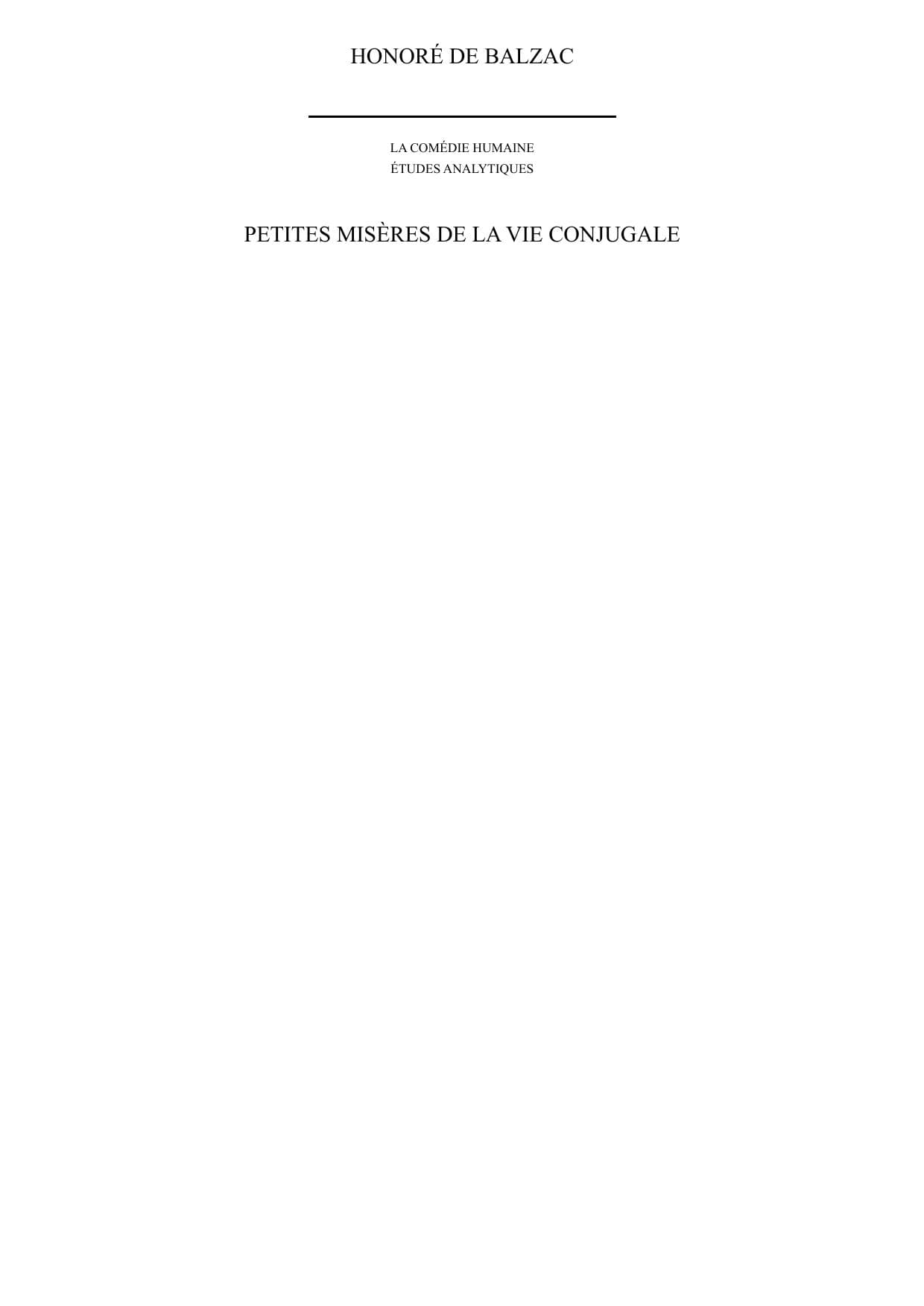 Couverture de « Petites misères de la vie conjugale »
