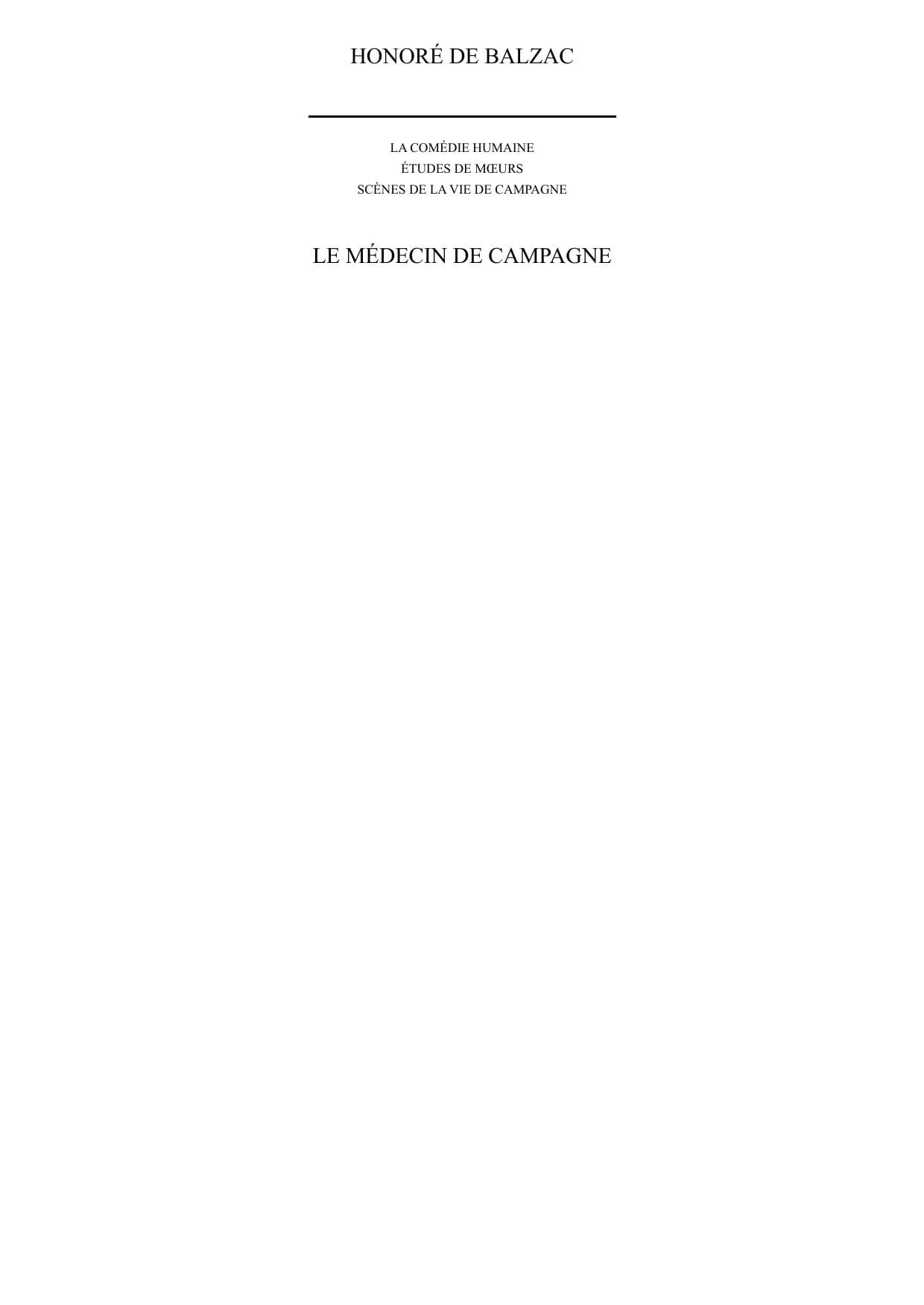 Couverture de « Le médecin de campagne »