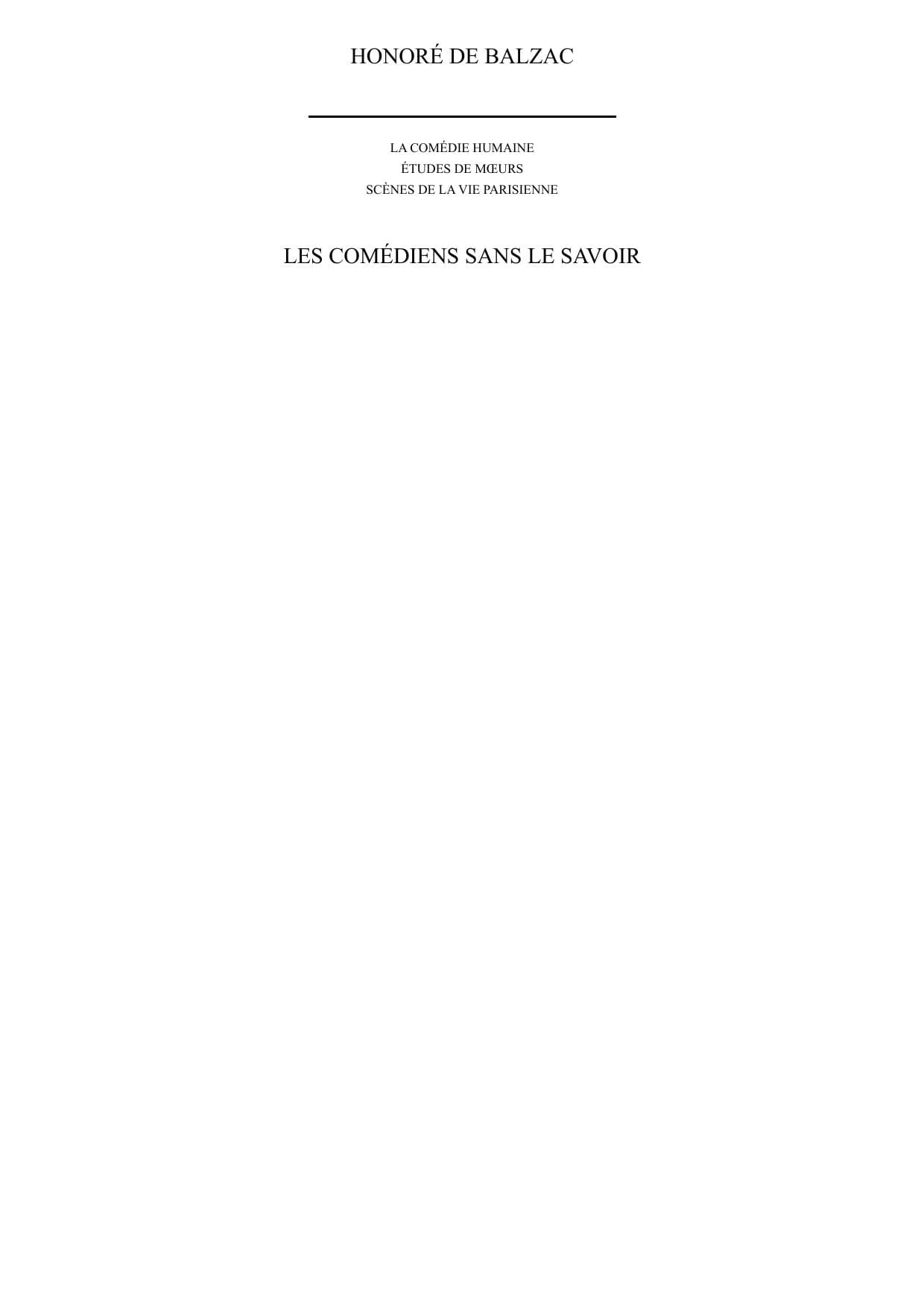 Couverture de « Les comédiens sans le savoir »