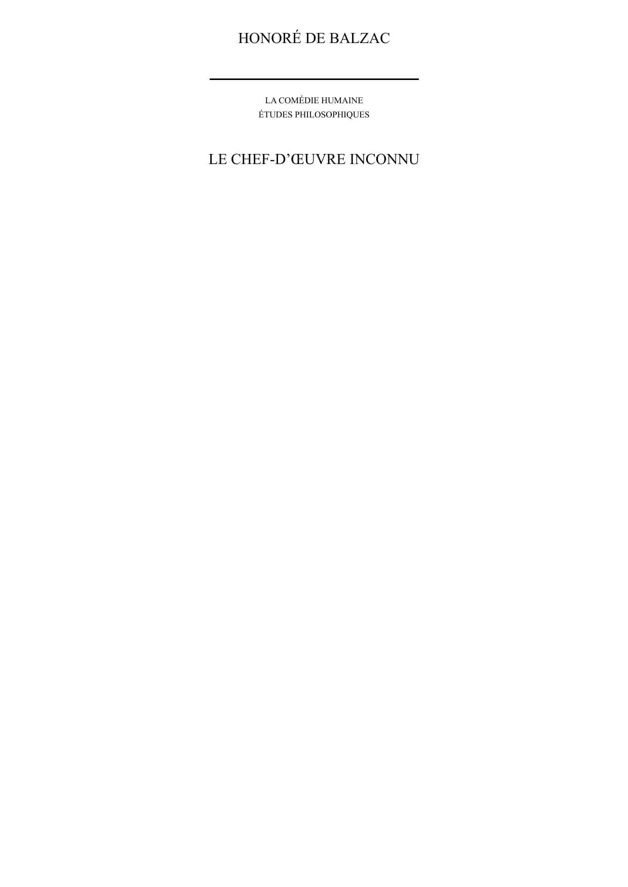 Couverture de « Le chef-d’œuvre inconnu »