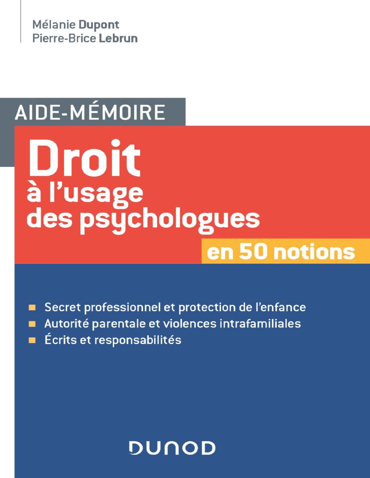 Couverture de « Droit à l’usage des psychologues »