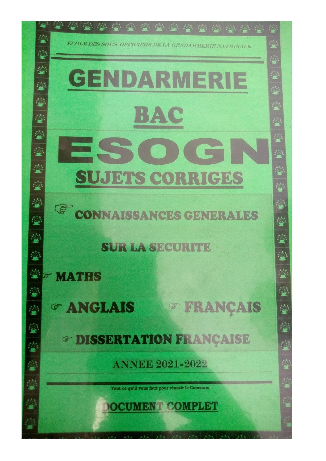 Couverture de « Fascicule ESOGN.(Abdou Salam) »