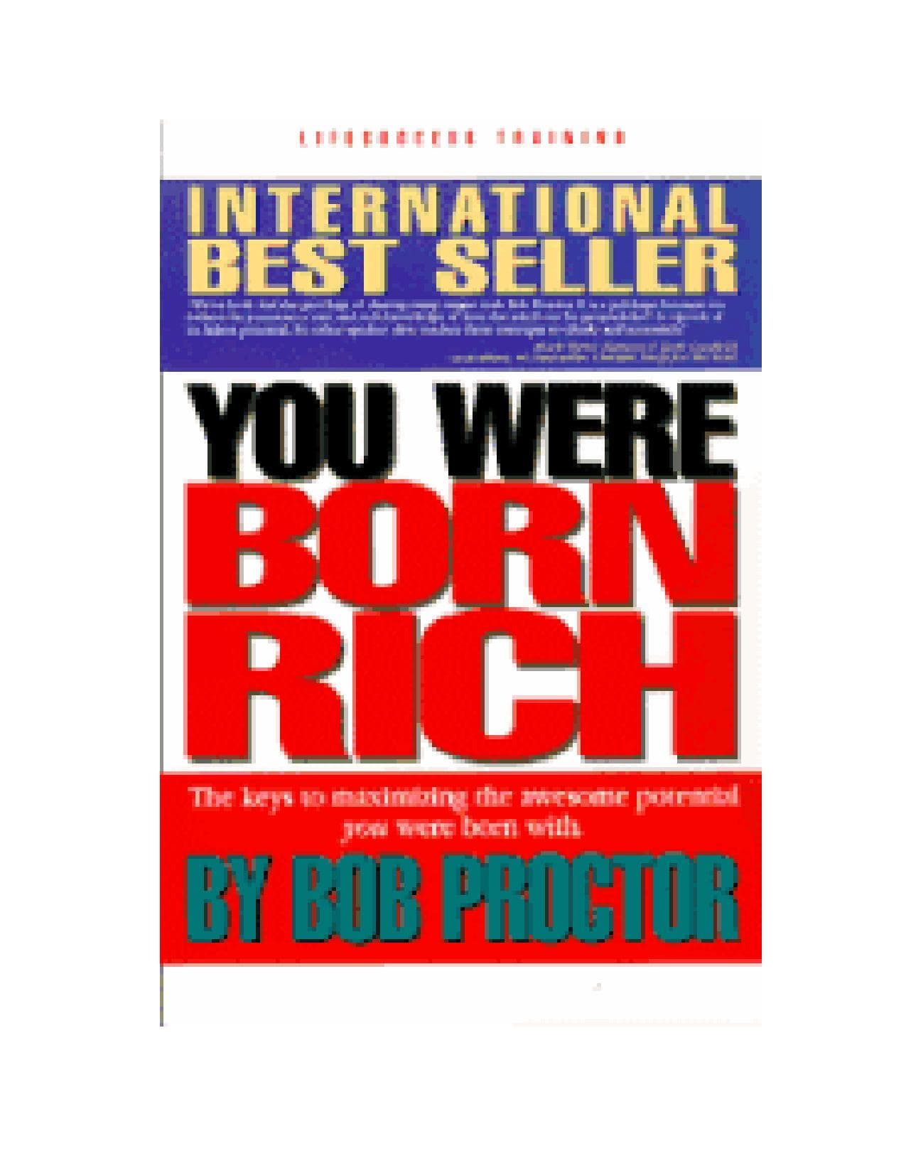 Couverture de « Vous êtes né riche Maintenant, vous po Bob Proctor-1 »