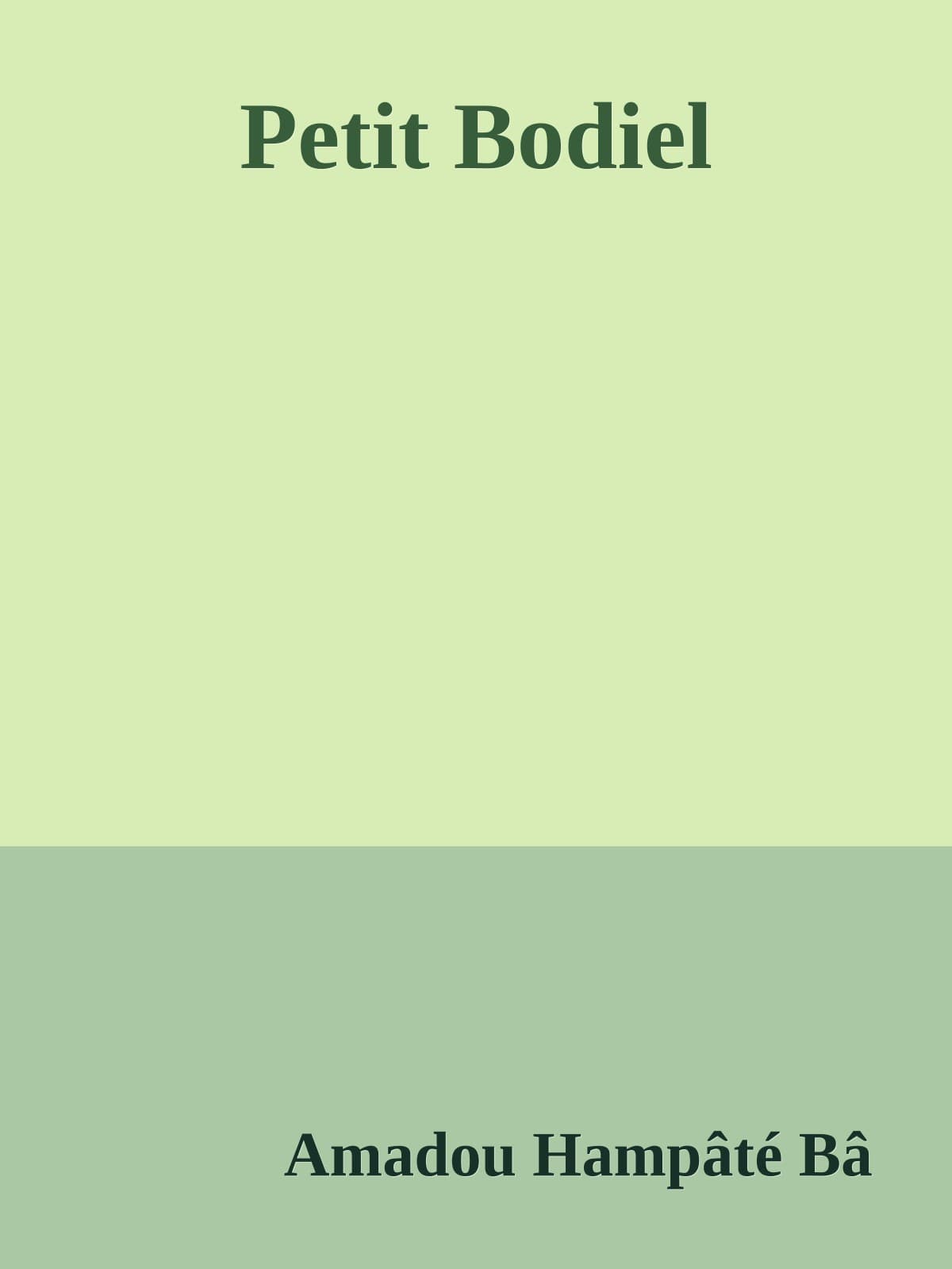 Couverture de « Petit Bodiel »