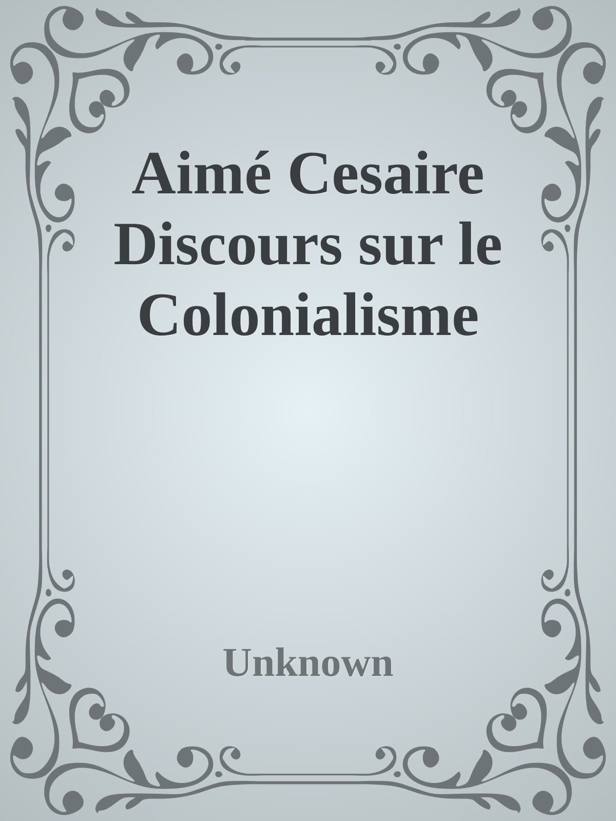 Couverture de « Aimé Cesaire Discours sur le Colonialisme »