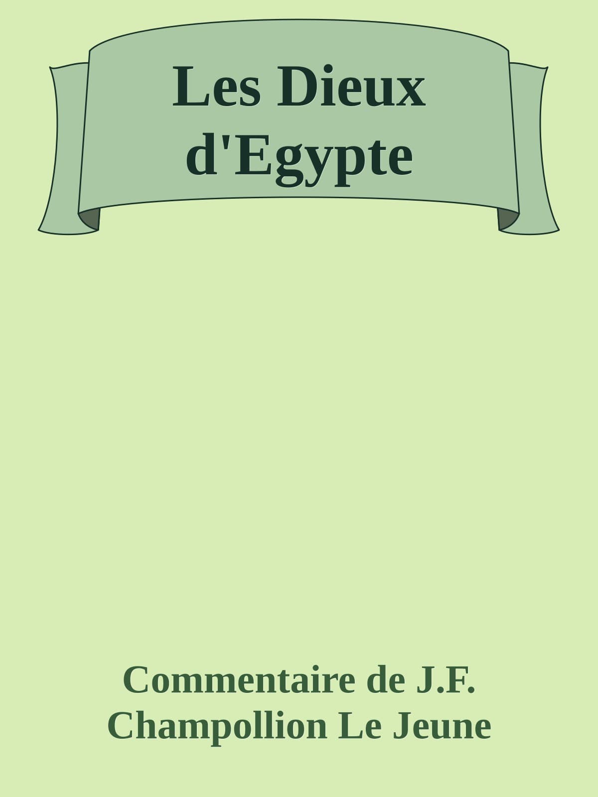 Couverture de « Les Dieux d'Egypte »