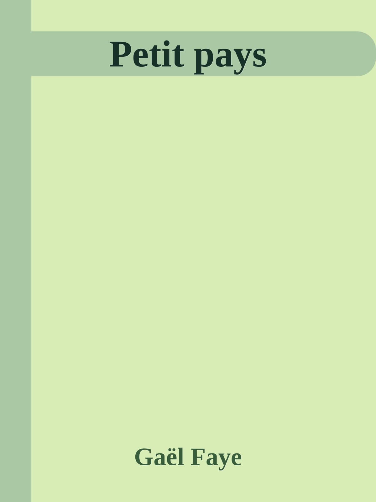 Couverture de « Petit pays »