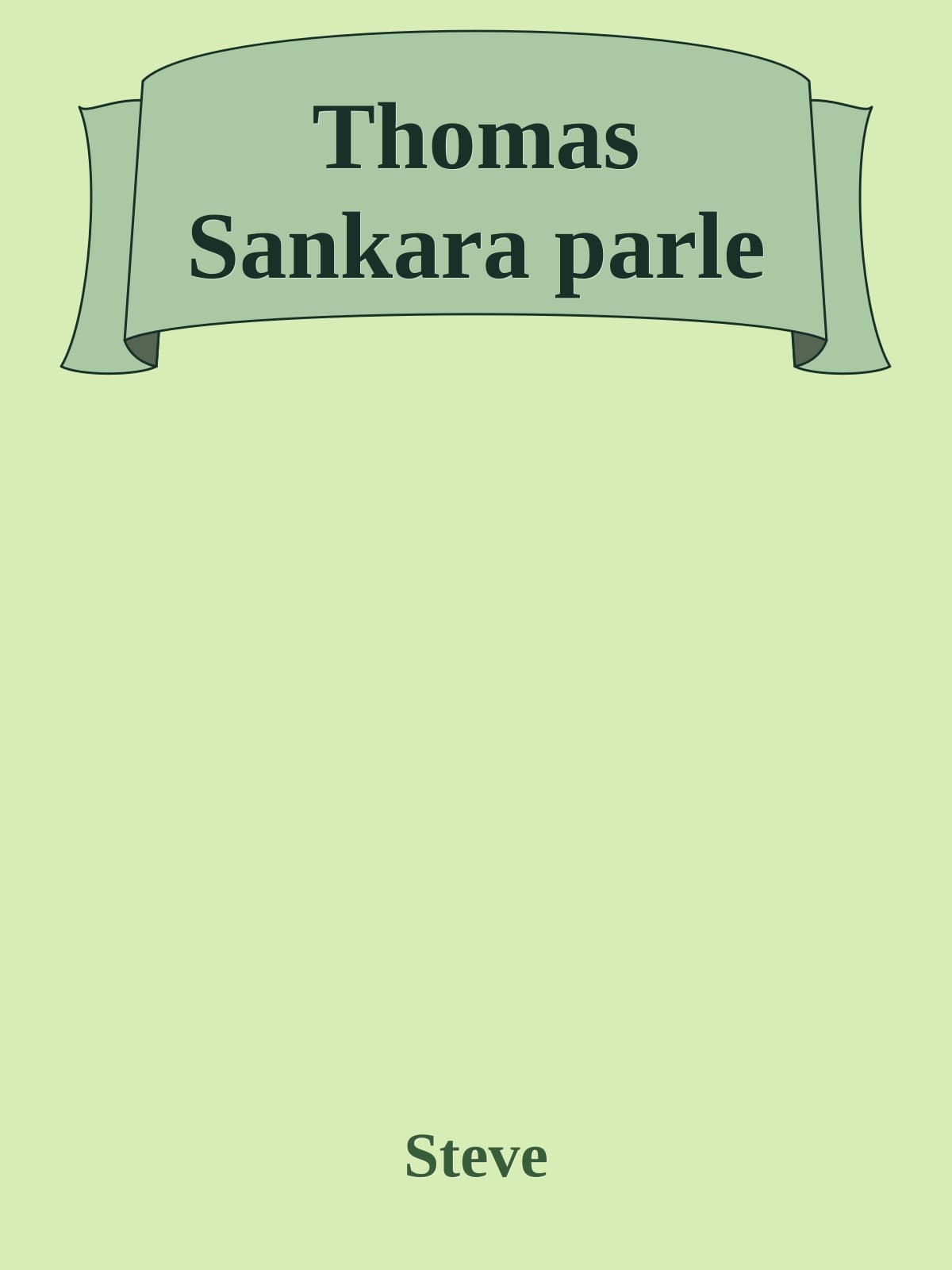 Couverture de « Thomas Sankara parle »