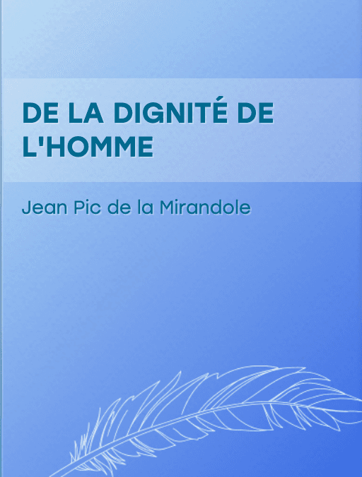Couverture de « De la dignité de l'homme »