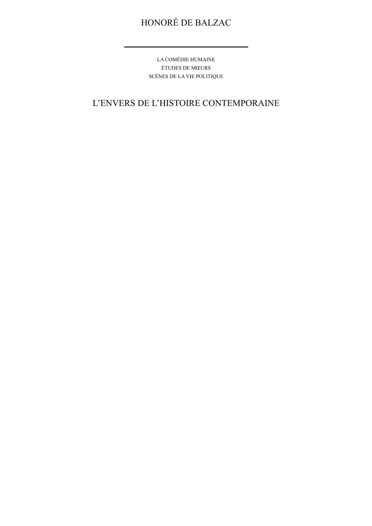 Couverture de « L’envers de l’histoire contemporaine »