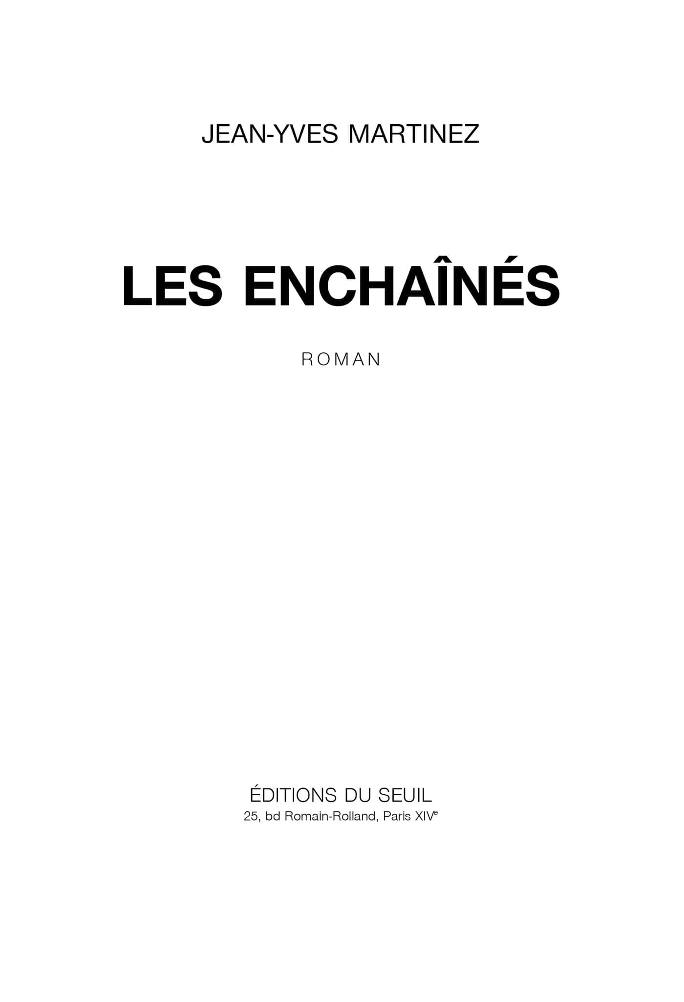 Couverture de « Les enchaînés »