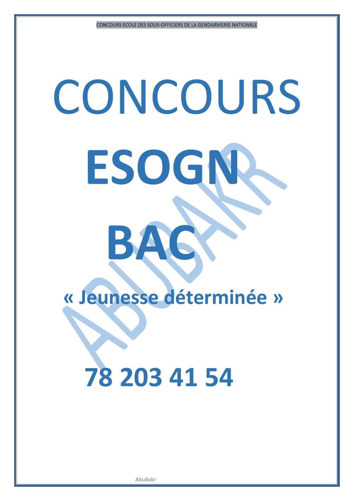 Couverture de « Fascule ESOGN »