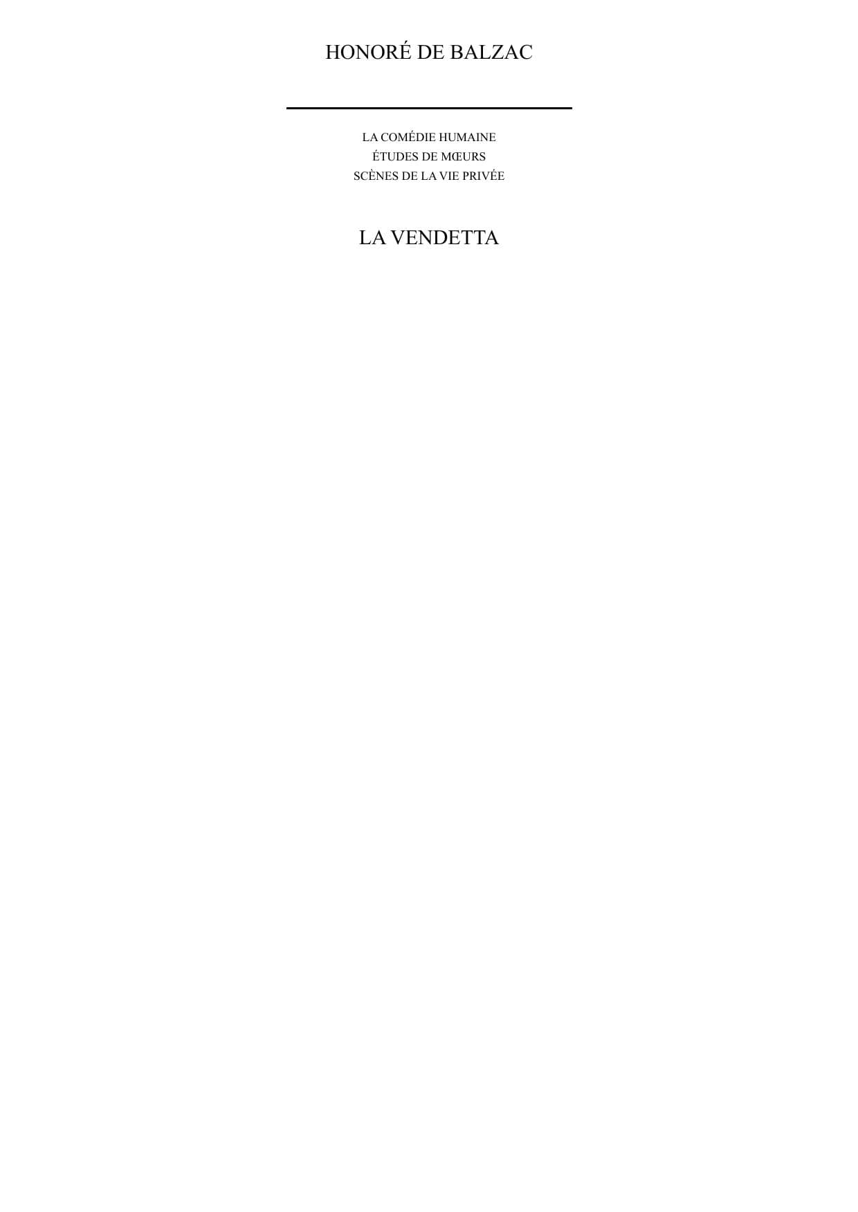 Couverture de « La vendetta »