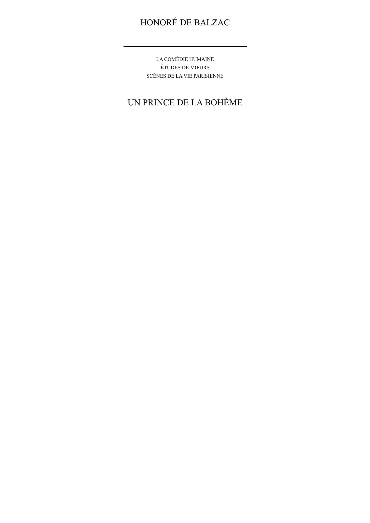 Couverture de « Un prince de la bohème »