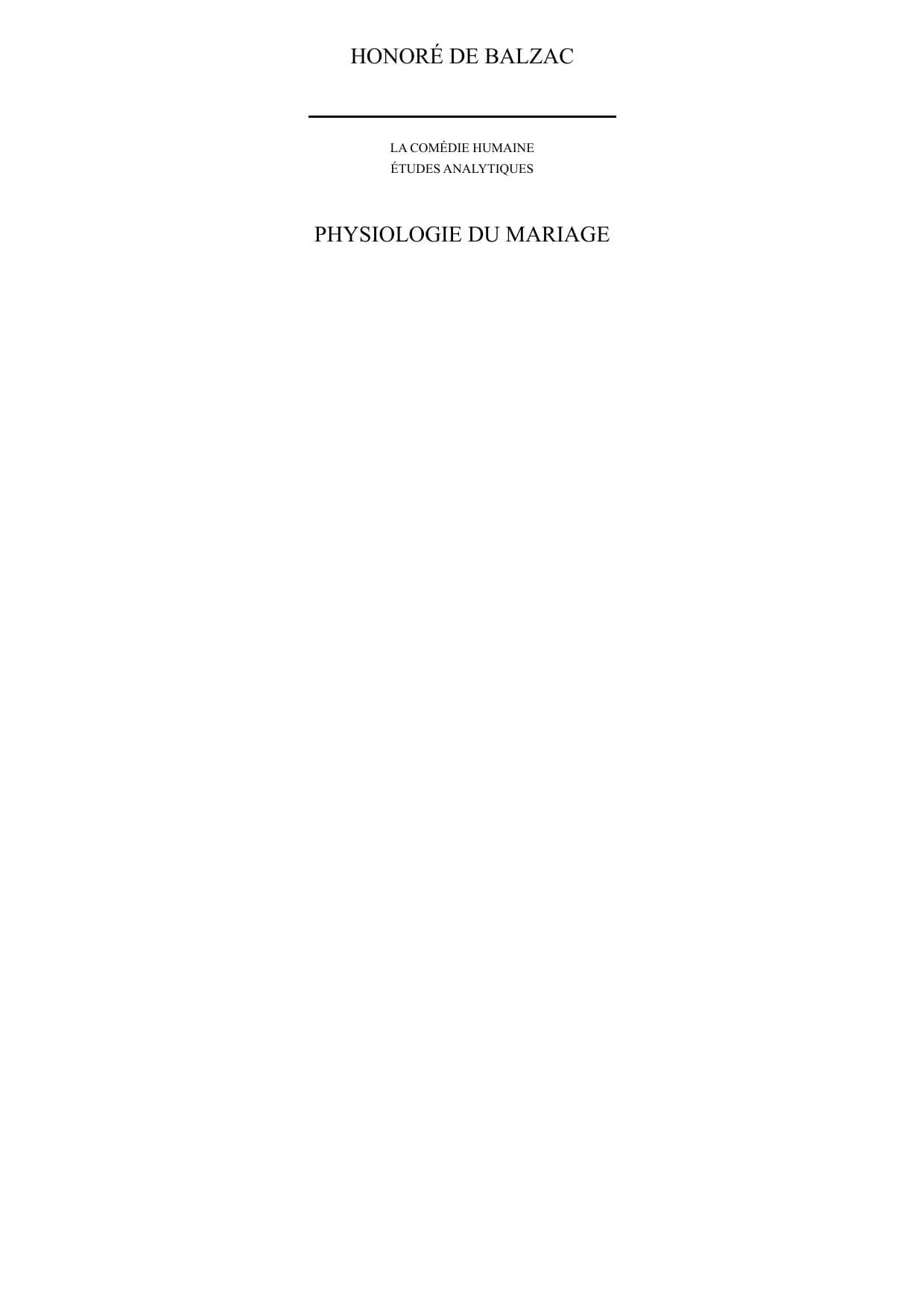 Couverture de « Physiologie du mariage »