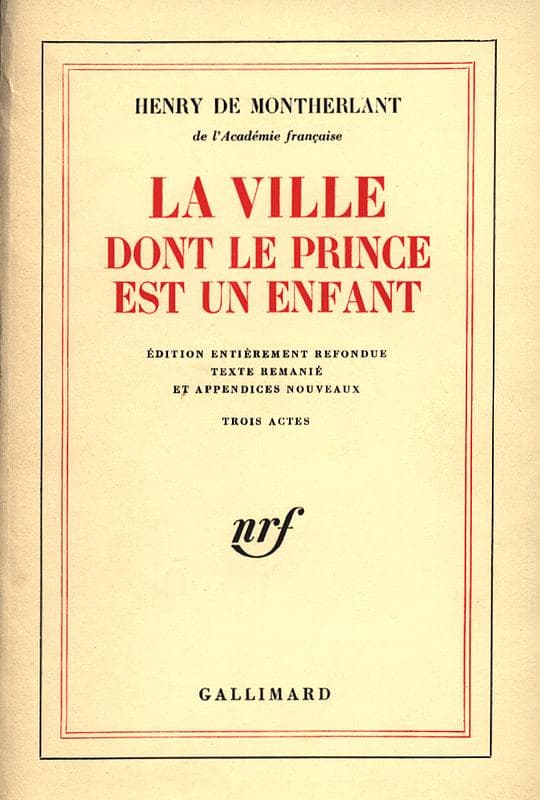 Couverture de « La Ville dont le Prince est un Enfant »