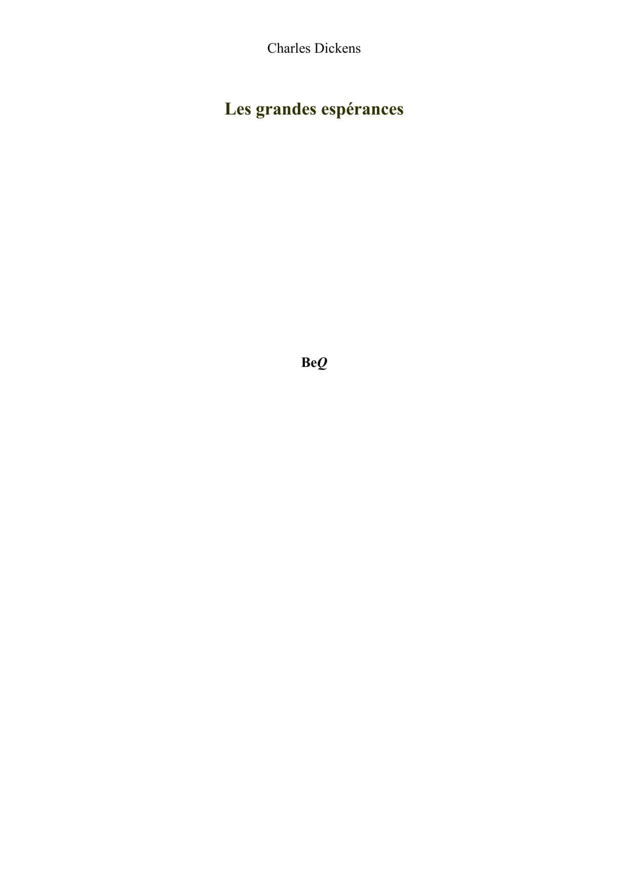 Couverture de « Les grandes espérances II »