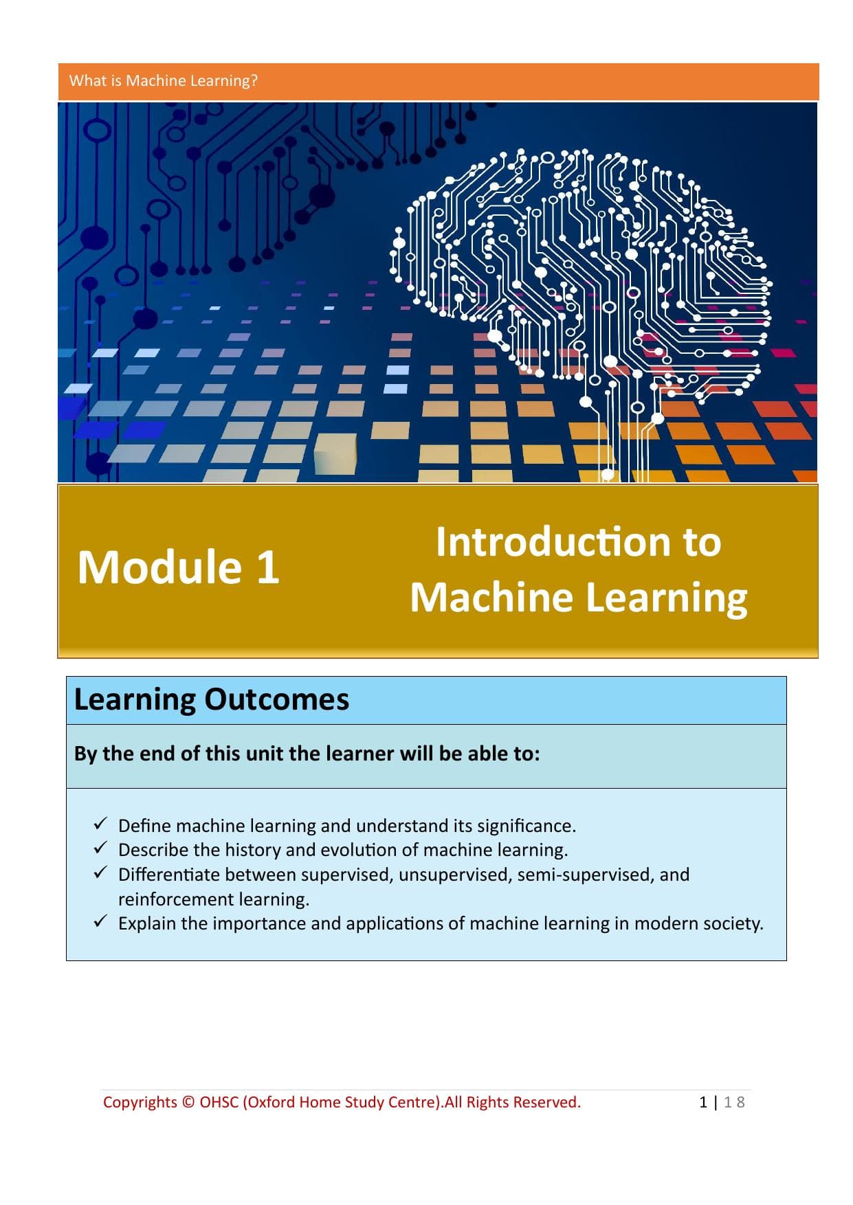 Couverture de « 1725892596Module 1 Introduction to Machine Learning »