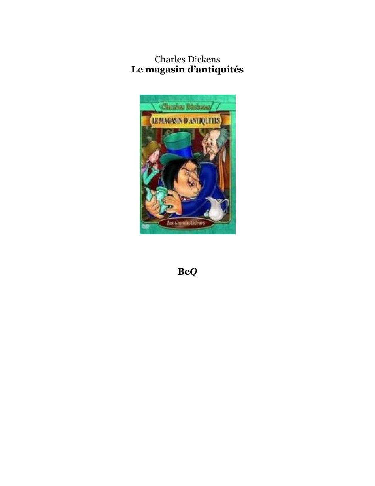 Couverture de « Le magasin d'antiquités II »