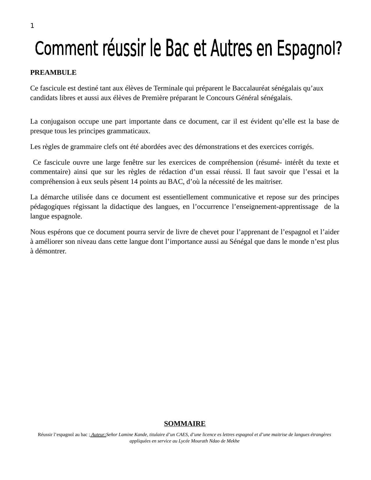 Couverture de « Fascule Español »