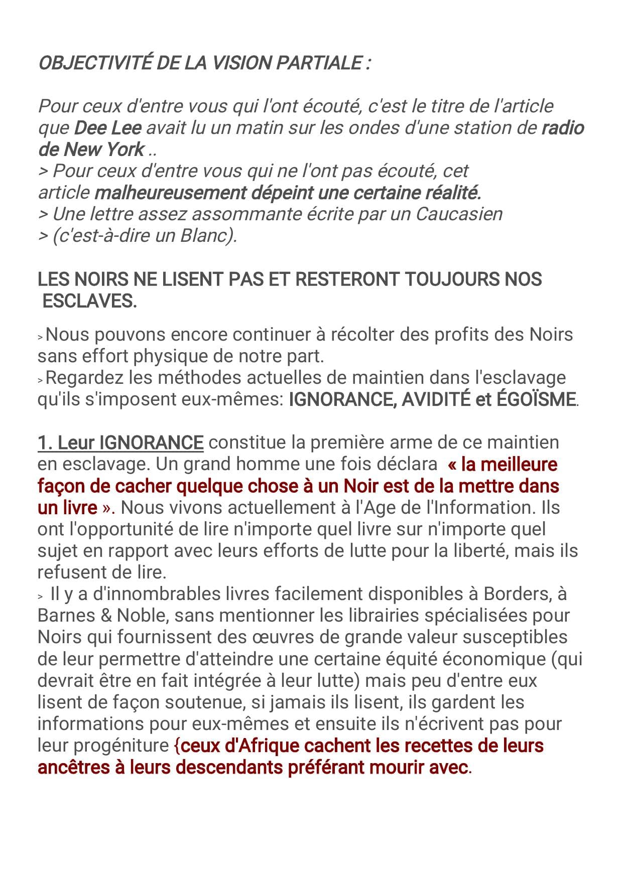 Couverture de « Les noirs ne lisent pas-1 »