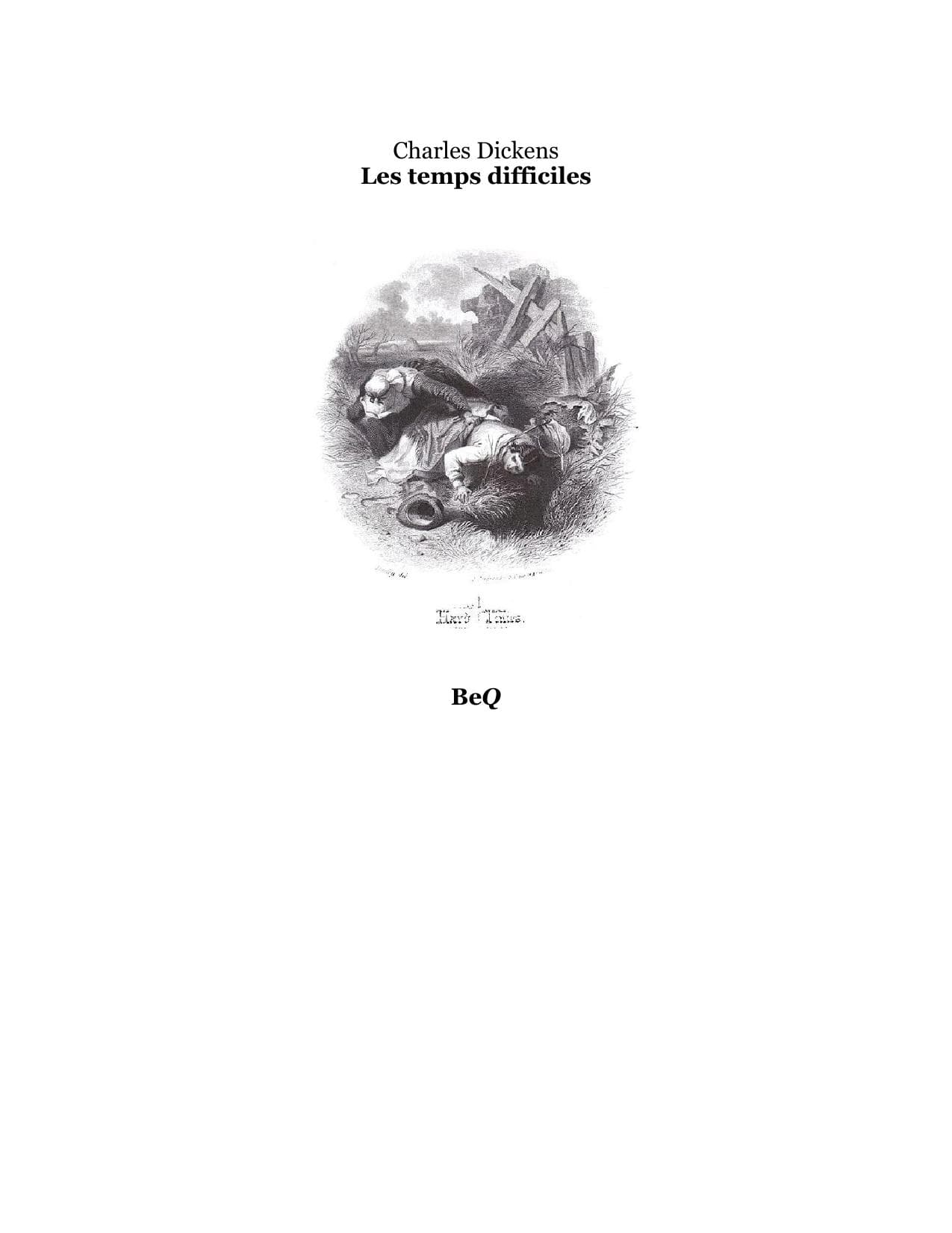 Couverture de « Les temps difficiles »