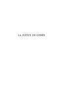 Couverture de « La justice en Guinée »