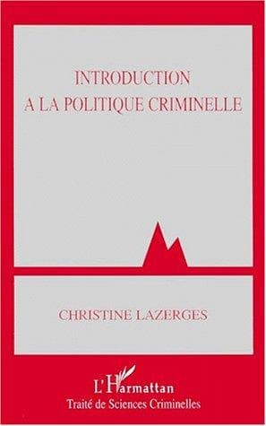 Couverture de « Introduction à la politique criminelle »