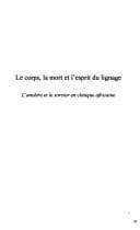 Couverture de « Le corps, la mort et l'esprit du lignage »