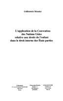 Couverture de « L'application de la convention des nations unies relative aux droits de l'enfant dans le droit interne des états parties »