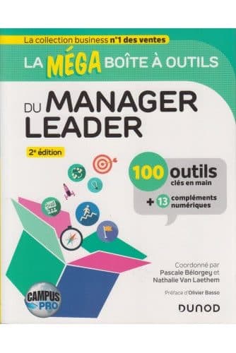 Couverture de « La mega boite a outils du manager leader »