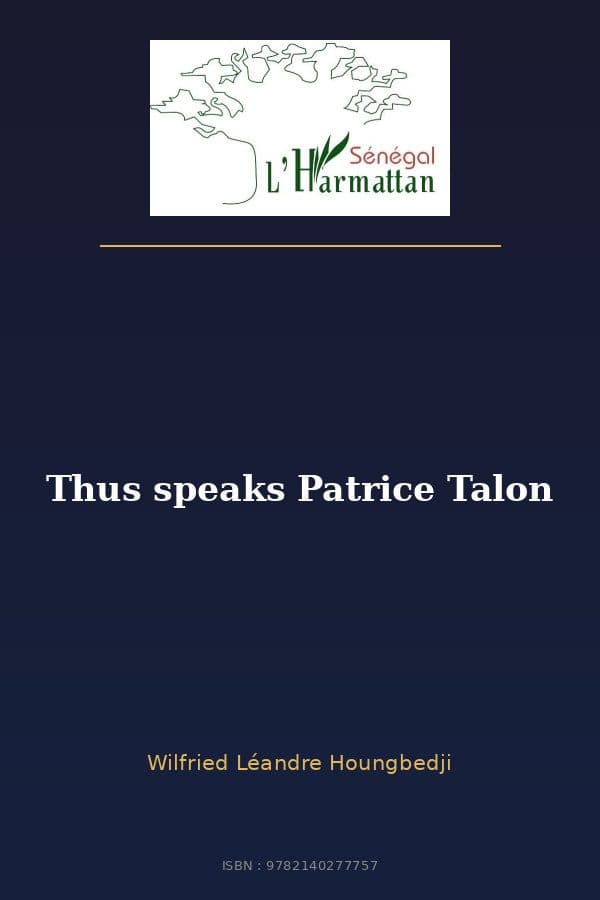 Couverture de « Thus speaks Patrice Talon »