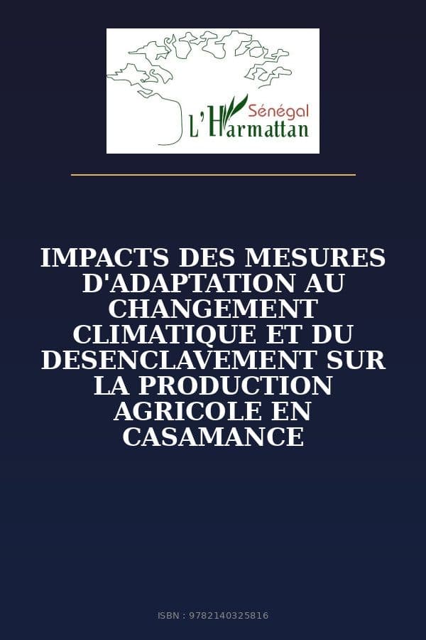Couverture de « IMPACTS DES MESURES D'ADAPTATION AU CHANGEMENT CLIMATIQUE ET DU DESENCLAVEMENT SUR LA PRODUCTION AGRICOLE EN CASAMANCE »