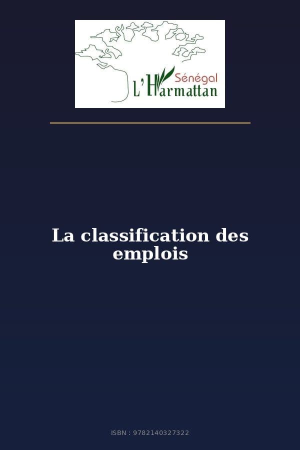 Couverture de « La classification des emplois »