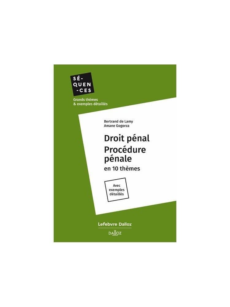 Couverture de « Droit pénal procédure pénale en 10 thémes »