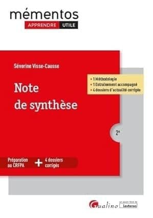 Couverture de « Note de synthèse »
