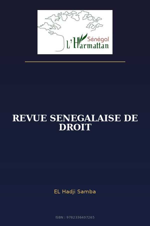 Couverture de « REVUE SENEGALAISE DE DROIT »