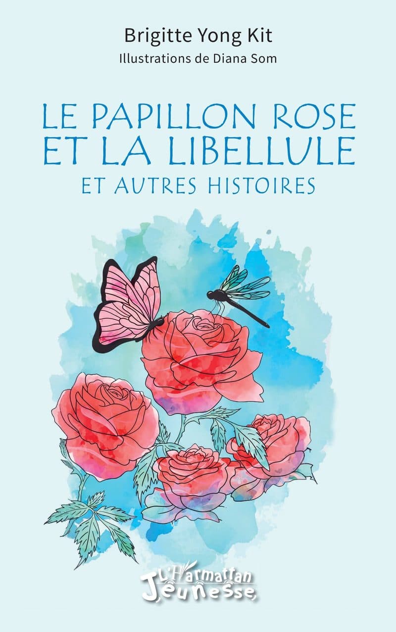 Couverture de « Le papillon rose et la libellule »