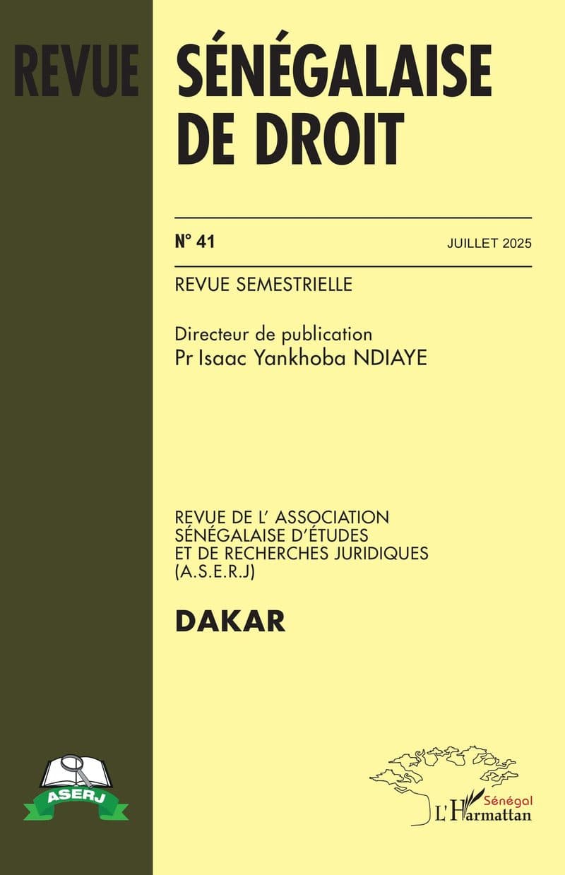 Couverture de « REVUE SENEGALAISE DE DROIT N.41 »
