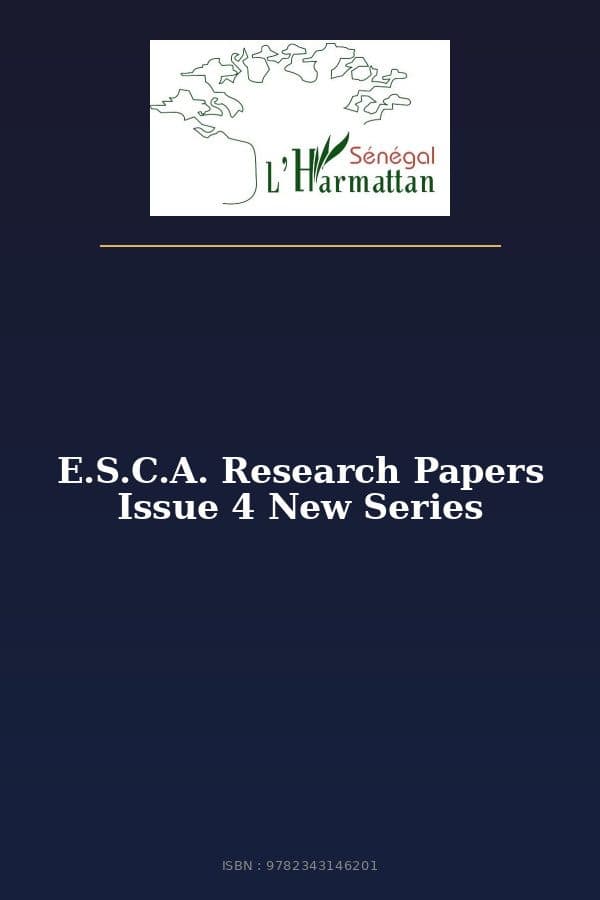 Couverture de « E.S.C.A. Research Papers Issue 4 New Series »