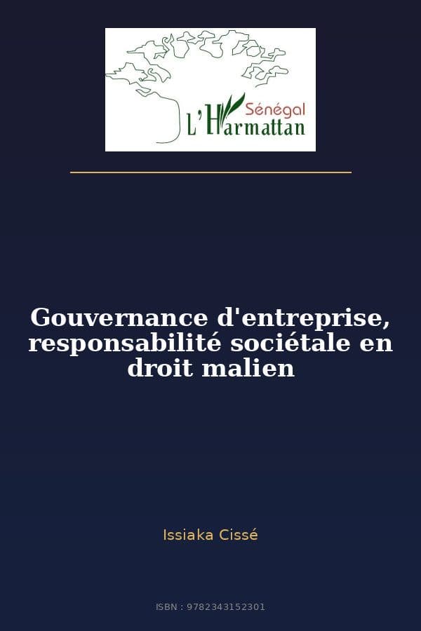 Couverture de « Gouvernance d'entreprise, responsabilité sociétale en droit malien »