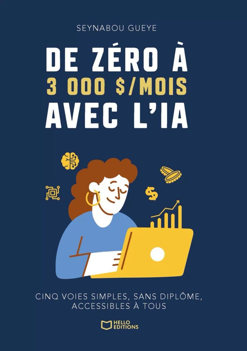 Couverture de « DE ZÉRO À 3000 $ / MOIS AVEC L'IA »
